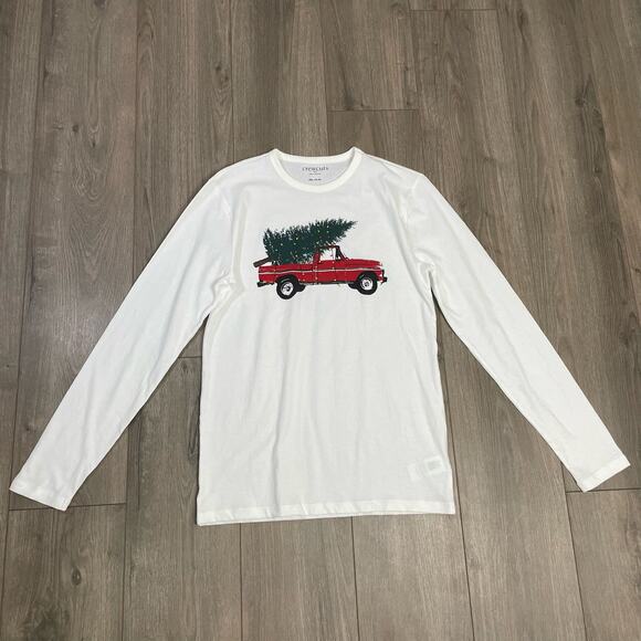Crewcuts Long Sleeve Truck and Tree Graphic Holiday Tee Shirt US Boy's XXL New - Picture 2 of 5